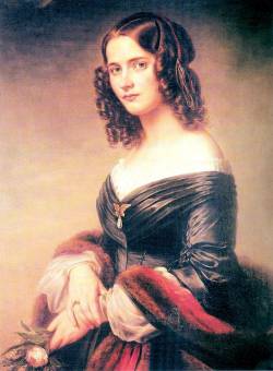Сесиль Жанрено, жена Феликса Мендельсона-Бартольди (портрет кисти Эдуарда Магнуса, 1846 г.)
