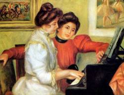 Пьер Огюст Ренуар. Ивонна и Кристина за фортепиано (1897-1898 гг.)