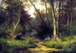 Лесной пейзаж с цаплями (1870 г.)