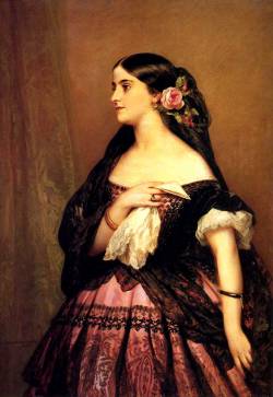 Аделина Патти, портрет кисти Франца Ксавье Винтерхальтера (1863)
